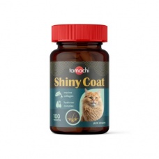Tamachi Shiny Coat Блестящая шерсть, витамины для кошек, 100 таб.