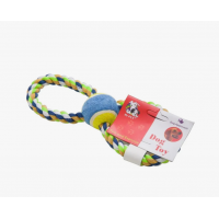 M-Pets Игрушка канатная восьмерка с мячом по середине, 25 см