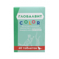 Глобалвит Color Мультивитаминное лакомство с морскими водорослями для кошек 60 т