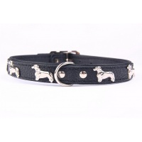 ZOOLESZCZ Ошейник для собак "Dachshund", черный