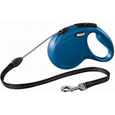 FLEXI New Classic M Cord 8 m Поводок-рулетка, трос, синий, до 20 кг