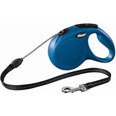 FLEXI New Classic S Cord 8 m Поводок-рулетка, трос, синий, до 12 кг