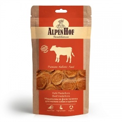 AlpenHof Лакомство Медальоны из теленка для мел собак/щенков 50г