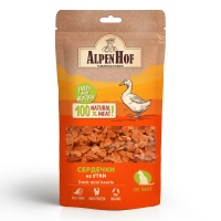 AlpenHof Лакомство Сердечки из утки для кошек 50г, A602