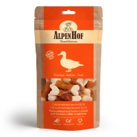 AlpenHof Лакомство Жевательные косточки с уткой для мел собак/щенков 50г