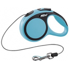 FLEXI New Comfort XS Cord 3 m Поводок-рулетка, трос, черный/синий, до 8 кг