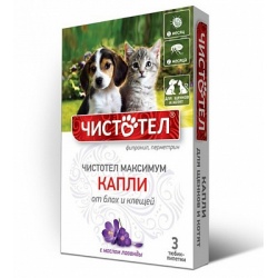 ЧИСТОТЕЛ Максимум ЮНИОР Капли от блох для щенков и котят 0,5мл №3