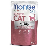Monge Cat Grill Pouch паучи для стерилизованных кошек итальянская телятина 85г