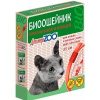 Ошейник БИО Доктор Зоо от блох для кошек и мелк.собак, 35см, красный