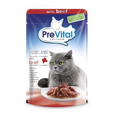 PreVital Naturel консервы с говядиной в соусе для кошек, 85 г