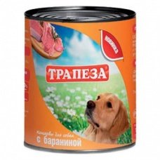 Трапеза консервы с бараниной для собак, 750 г
