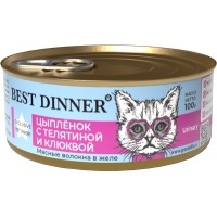 Best Dinner Exclusive Vet Profi Urinary консервы для кошек желе Цыпленок с телятиной и клюквой