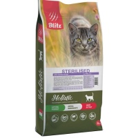 Blitz Holistic Sterilised корм низкозерновой для стерил. кошек Курица/Печень