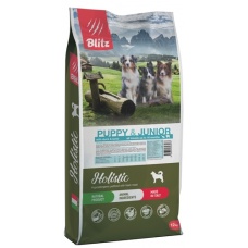 Blitz Puppy&Junior Holistic корм низкозерновой для щенков и юниоров Утка и Ягненок