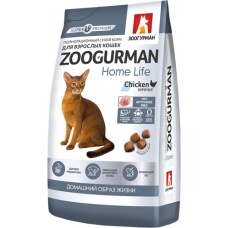 Зоогурман Home Life сухой корм для кошек Курочка