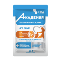Академия ВЕТДИЕТА влажный корм для кошек для растворения струвитных камней, предотвращения их образования, 85 г