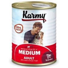 KARMY MEDIUM Adult влажный корм для собак средних пород c телятиной, 340 г