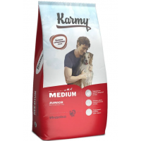Karmy Medium Junior сухой корм для щенков средних пород с индейкой, 14 кг